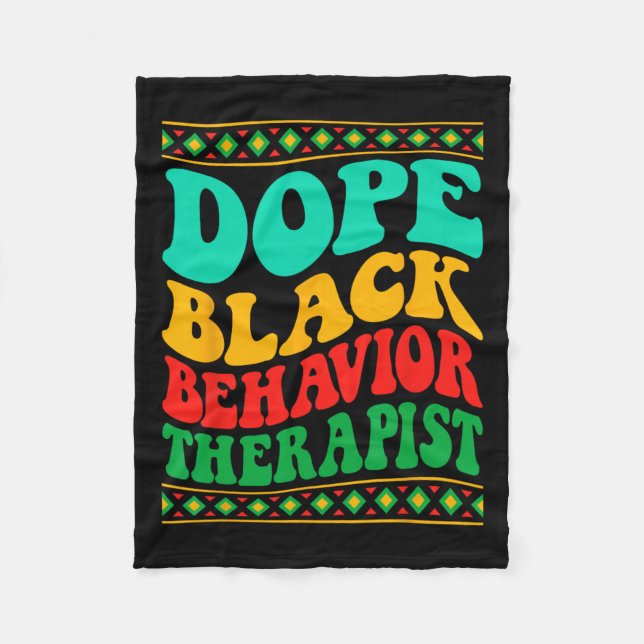 Medizin Black Behaviour Therapist Black History Mo Fleecedecke (Vorderseite)