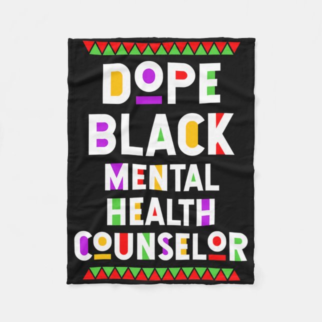 Medizin Black Mental Health Counselor Afrika Ameri Fleecedecke (Vorderseite)