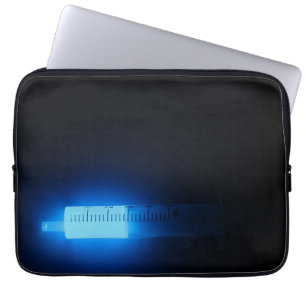 Medizin, blaue Lumineszenz Laptopschutzhülle