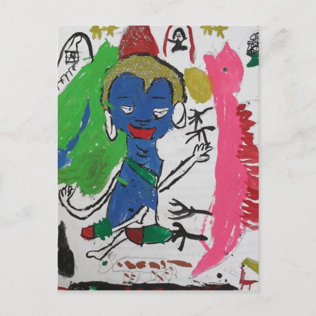 Medizin Buddha mit Dragon Postcard Postkarte (Vorderseite)