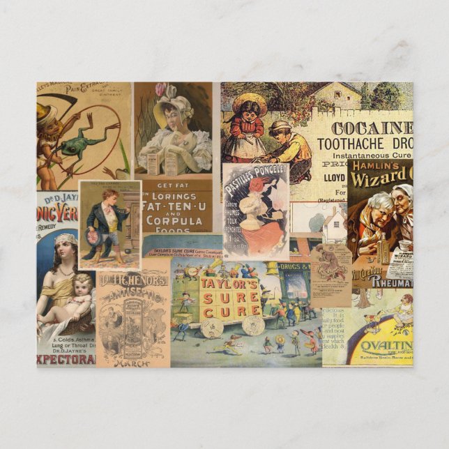 Medizin-Collage Postkarte (Vorderseite)