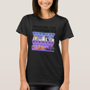 Medizin für Glück heißt Cats Kitten Girl T-Shirt