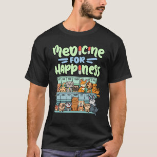 Medizin für Glückspille Box Tiere Hunderassen T-Shirt