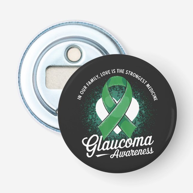 Medizin Glaukom-Bewusstsein Flaschenöffner (Vorderseite)