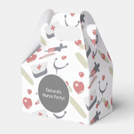 Medizin Graduation Party Nurse Practioner Muster Geschenkschachtel