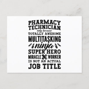Medizin Held Tech Apotheker Apothekenassistent Postkarte