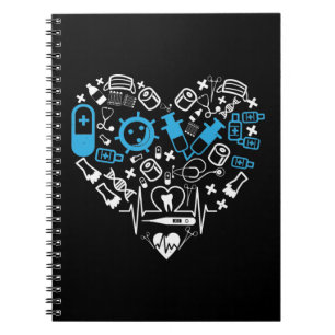 Medizin - Herz aus der Medizintechnik Notizblock