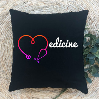 Medizin Herz-Stethoskop Geschenk des Arztes Kissen