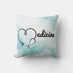 Medizin Herz-Stethoskop Geschenk des Arztes Kissen