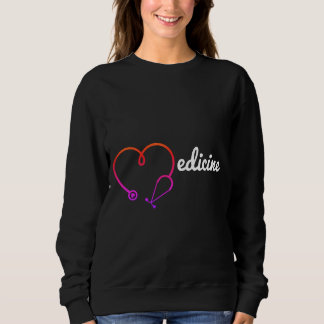 Medizin Herz-Stethoskop Geschenk des Arztes Sweatshirt
