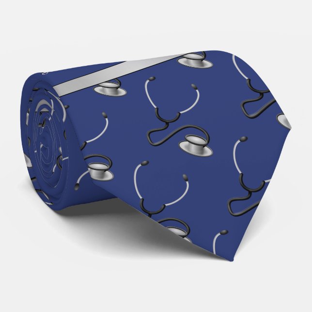 Medizin, Krankenpflege, Doktor-bezogene Stethoskop Krawatte (Gerollt)