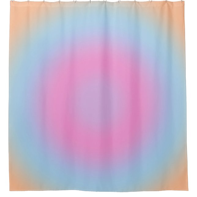 Medizin Pastel Gradient Ombre Farbige Aura Duschvorhang (Vorderseite)