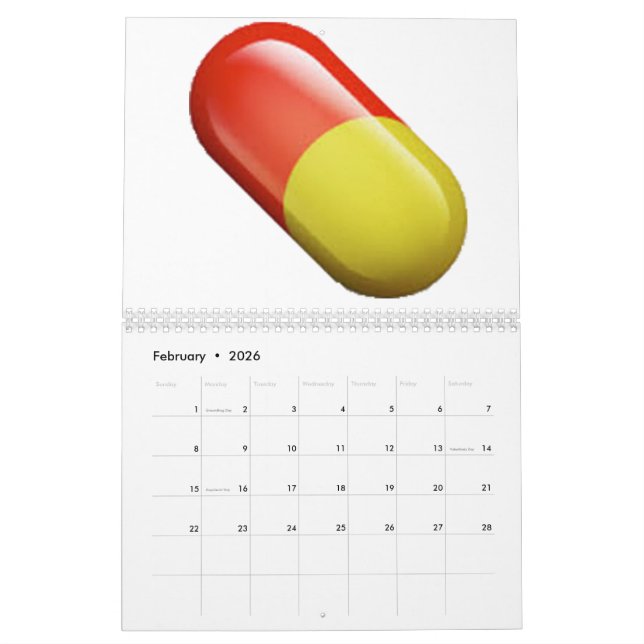 Medizin Pille - Emoji Kalender (Feb 2026)