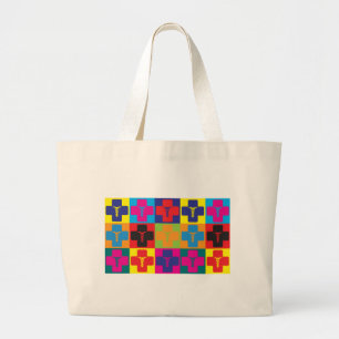 Medizin-Pop-Kunst Jumbo Stoffbeutel