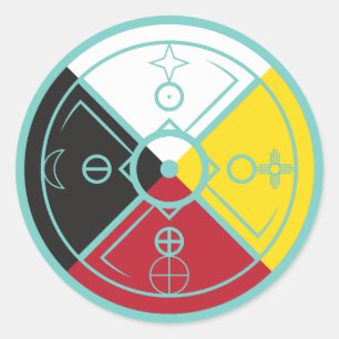 Medizin-Rad-heiliges Band Runder Aufkleber