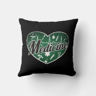 Medizin Retro Heart Blackboard Liebe Kissen