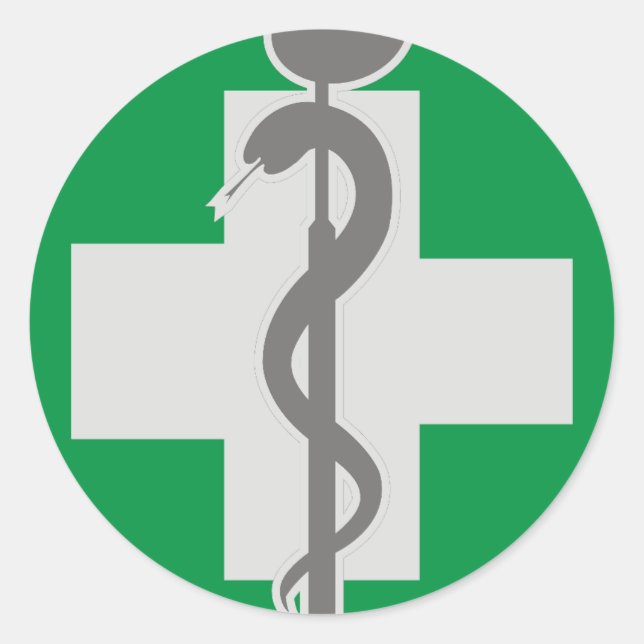 MEDIZIN RUNDER AUFKLEBER (Vorderseite)