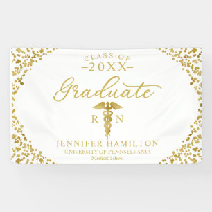 Medizin-Schule White Gold Abschluss Banner