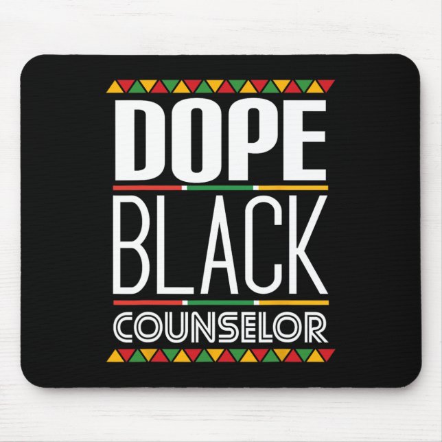Medizin Schwarzer Counselor Schwarze Geschichte Mo Mousepad (Vorne)