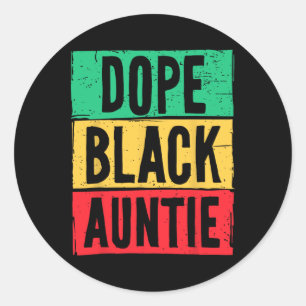 Medizin Schwarztanze Tante Juneteenth Geschichte M Runder Aufkleber