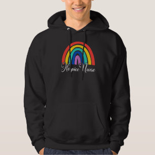 Medizin Vintag Boho Hospice Nurse Rainbow Medical Hoodie
