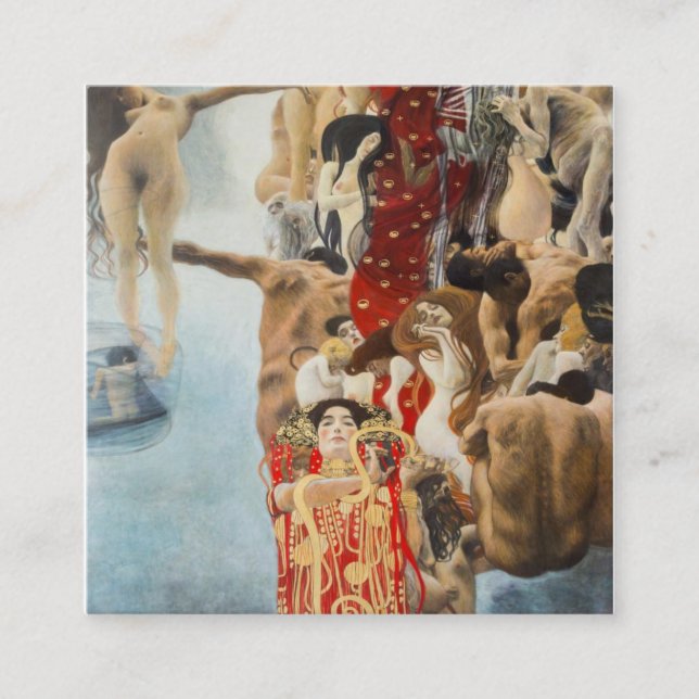 Medizin von Gustav Klimt Quadratische Visitenkarte (Vorderseite)