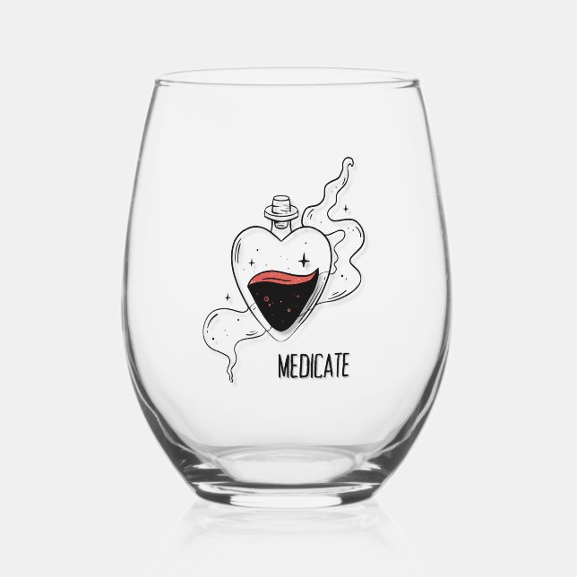 Medizin Weinglas Ohne Stiel (Vorderseite)