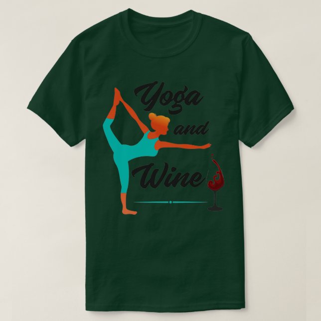 Medizin Yoga amp Wein Alkohol Fitness Frauen Gif T-Shirt (Design vorne)