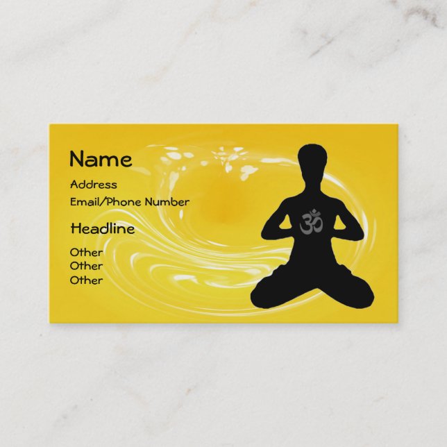 Medizin - Yoga Business Cards Visitenkarte (Vorderseite)
