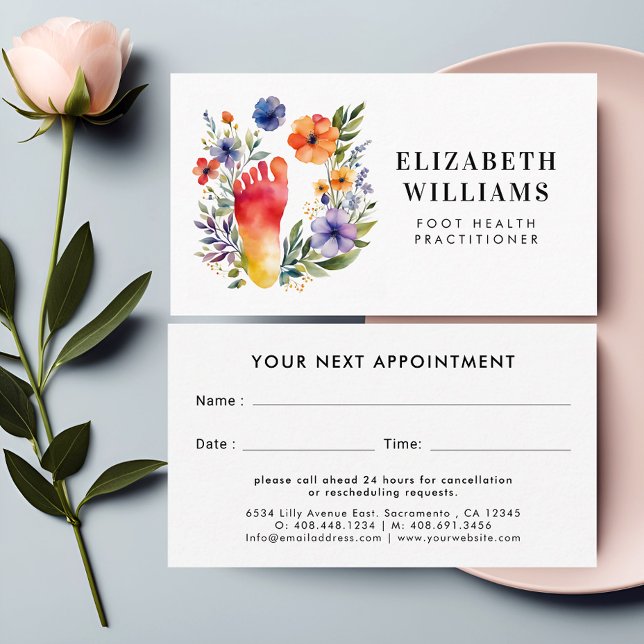 Mediziner für Fußpflege Moderner Terminkarte (Von Creator hochgeladen)