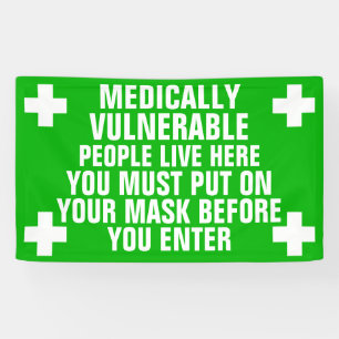 Medizinisch gefährdete Maske tragen Banner