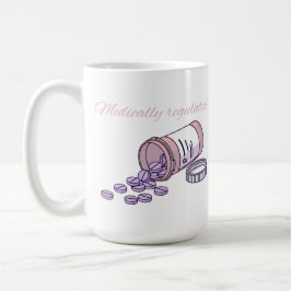 Medizinisch regulierte süße rosa Pillenflasche Gir Kaffeetasse
