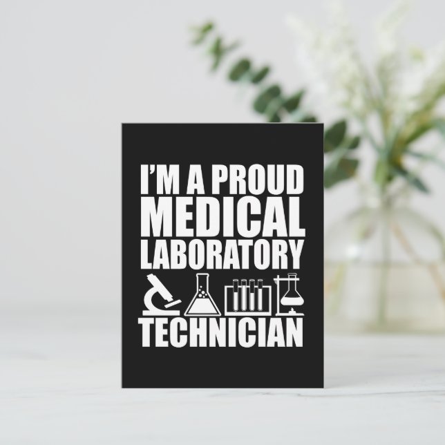 Medizinisch-technischer Laborassistent Laborassist Postkarte (Stehend Vorderseite)