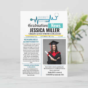 Medizinische Abschluss Zeitung Uni einzigartig Einladung