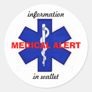 MEDIZINISCHE ALERT STICKER