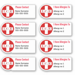 Medizinische Allergie warnt Kinder in Schulbüchern Aufkleber