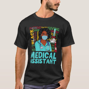 Medizinische Assistentin Afrikanischer Frauen schw T-Shirt