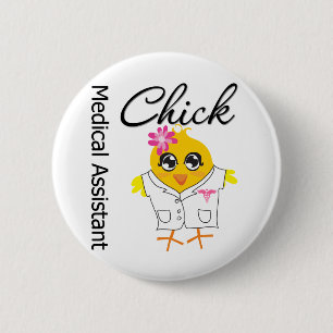 Medizinische Assistentin Chick v2 Button