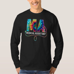 Medizinische Assistenzärztliche Gefärbte Krawatte T-Shirt