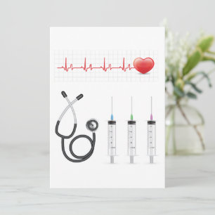 Medizinische Ausrüstung Herzschlag Gesundheitswese Einladung