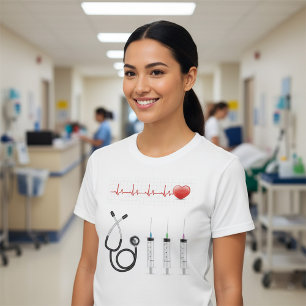 Medizinische Ausrüstung Herzschlag Gesundheitswese T-Shirt