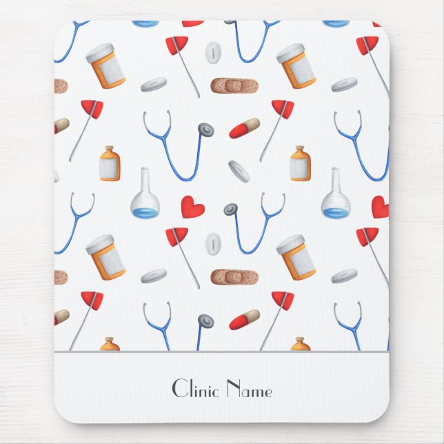 Medizinische Ausrüstung Private Praxis Personalisi Mousepad (Vorne)