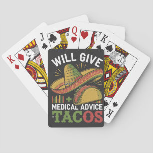 Medizinische Beratung für Tacos Funny Doctor Spielkarten