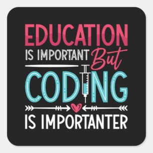 Medizinische Bildung von Coder ist wichtig für das Quadratischer Aufkleber