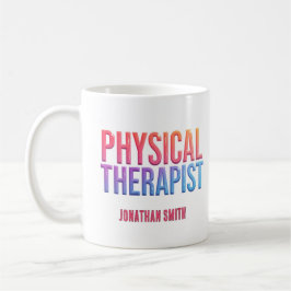 Medizinische bunte Typografie Physiotherapie-Gesch Kaffeetasse