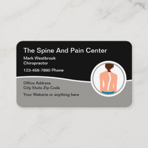 Medizinische Chiropraktik Wirbelsäulenklinik Visitenkarte