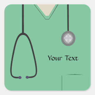 Medizinische Chirurgie Hellgrüne Aufkleber