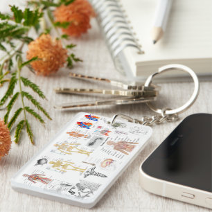 Medizinische Diagramme für die menschliche Anatomi Schlüsselanhänger