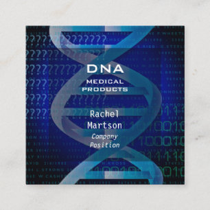 Medizinische DNA Moderne Quadratische Visitenkarte