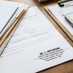 Medizinische Fachkraft Unterschrift   Personalisie Permastempel